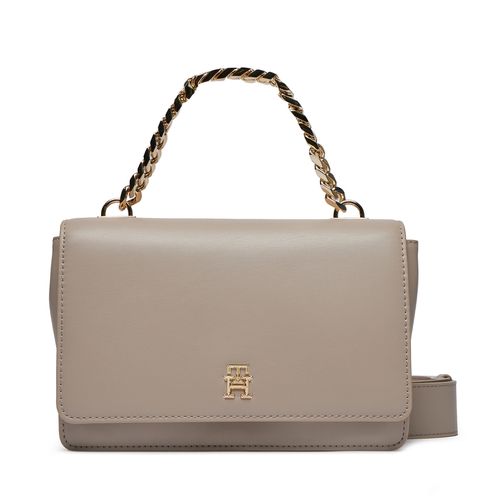 Sac à main Tommy Hilfiger Th Refined Med Crossover AW0AW15725 Smooth Taupe PKB - Chaussures.fr - Modalova
