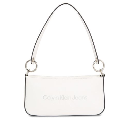 Sac à main Calvin Klein Jeans Sculpted Shoulder Pouch25 Mono K60K610679 White/Silver Logo 0LI - Chaussures.fr - Modalova
