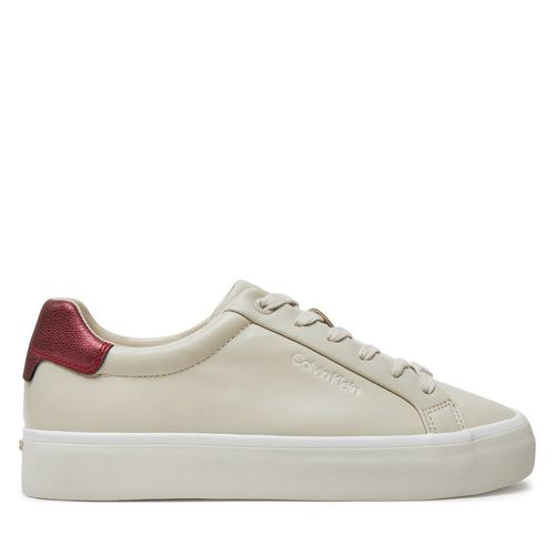 Sneakers Calvin Klein Vulc Lace Up Saff Fox W/Met Bt HW0HW02104 Beige - Chaussures.fr - Modalova