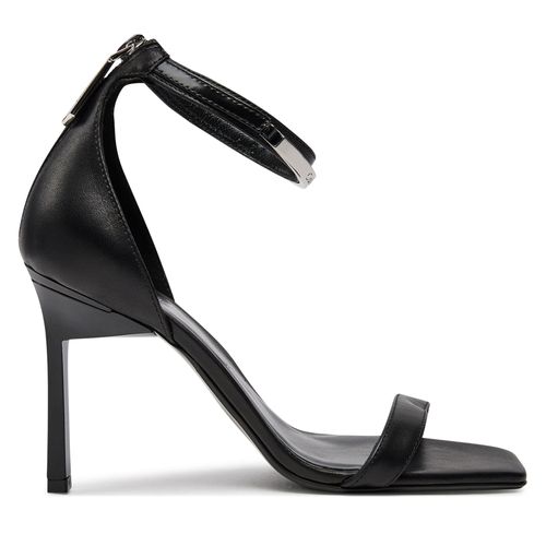 Sandales Calvin Klein Heel Sandal 90 Metal Bar Lth HW0HW01946 Noir - Chaussures.fr - Modalova