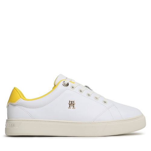 Sneakers Tommy Hilfiger Elevated Essential Court Sneaker FW0FW07377 White/Vivid Yellow 0LF - Chaussures.fr - Modalova