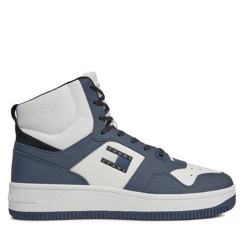 Sneakers Tommy Jeans Tjm Retro Basket Sneaker Mid EM0EM01401 Bleu marine - Chaussures.fr - Modalova