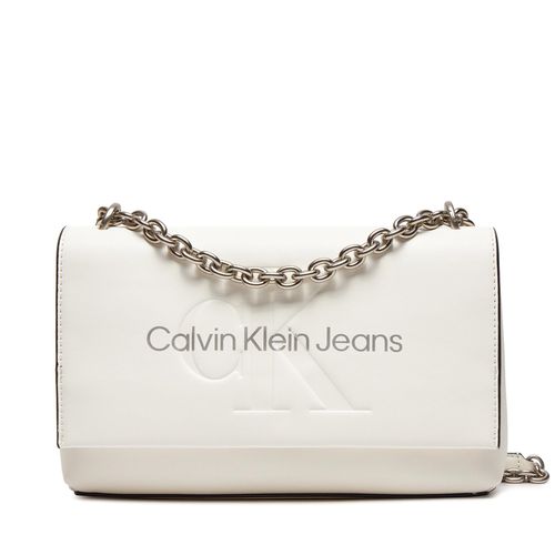 Sac à main Calvin Klein Jeans Sculpted Ew Flap Conv25 Mono K60K611866 White/Silver Logo 0LI - Chaussures.fr - Modalova