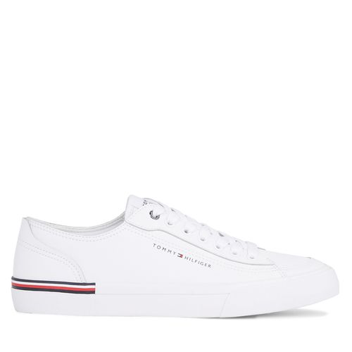 Sneakers Tommy Hilfiger Corporate Vulc Leather FM0FM04953 White YBS - Chaussures.fr - Modalova