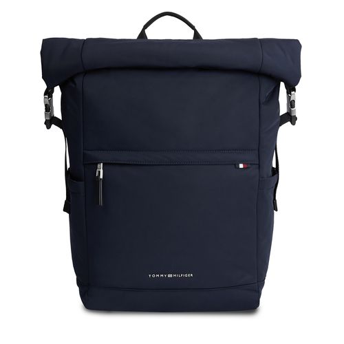 Sac à dos Tommy Hilfiger Th Signature Rolltop Backpack AM0AM12221 Space Blue DW6 - Chaussures.fr - Modalova