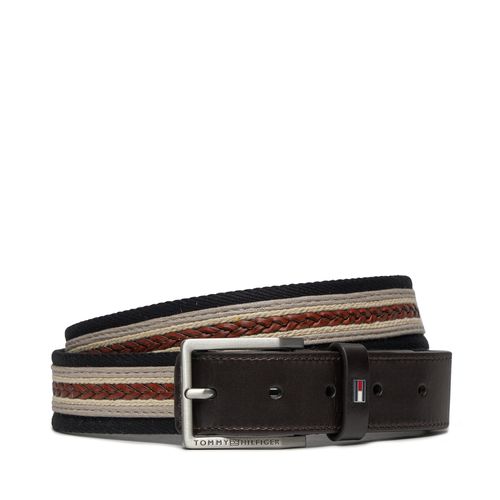 Ceinture Tommy Hilfiger Oliver Webbing 3.5 AM0AM12049 Smooth Taupe / Space Blue PKB - Chaussures.fr - Modalova
