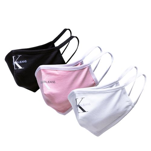 Set de 3 masques en tissu Calvin Klein Jeans Face Cover 3-Pack K60K608838 Blanc - Chaussures.fr - Modalova