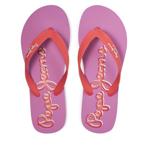 Tongs Pepe Jeans Bay Beach Brand W PLS70157 Rouge - Chaussures.fr - Modalova