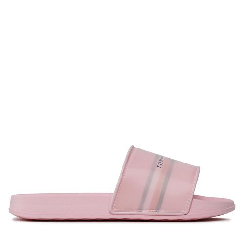 Mules / sandales de bain Tommy Hilfiger Reflective Pool Slide T3A0-32803-1172 S Pink 302 - Chaussures.fr - Modalova