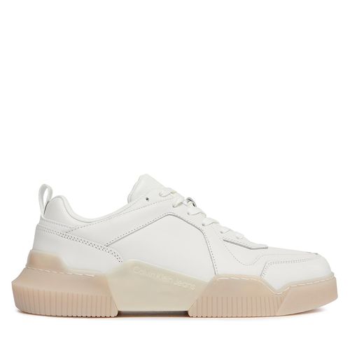 Sneakers Calvin Klein Jeans Chunky Cup 2.0 Low Lth Lum YM0YM00876 Bright White/Luminescent YBR - Chaussures.fr - Modalova