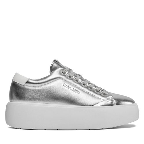 Sneakers Calvin Klein Bubble Cupsole Lace Up Metallic HW0HW02008 Silver PE6 - Chaussures.fr - Modalova