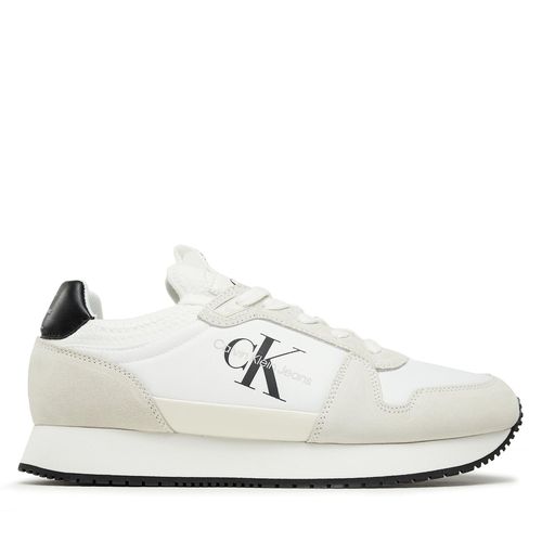 Sneakers Calvin Klein Jeans Runner Sock Laceup Ny-Lth YM0YM00553 Blanc - Chaussures.fr - Modalova