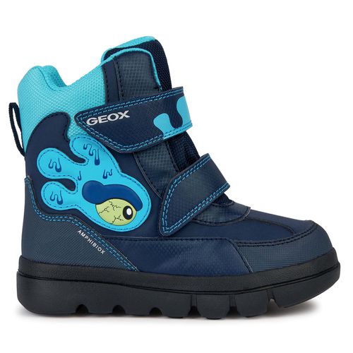 Bottes de neige Geox J Willaboom Boy B Ab J36LFA 050FU CF4N4 D Bleu marine - Chaussures.fr - Modalova