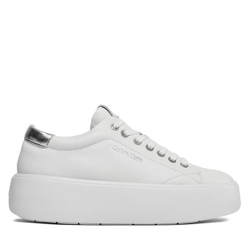 Sneakers Calvin Klein Bubble Cupsole Lace Up HW0HW01861 White/Silver 0K6 - Chaussures.fr - Modalova
