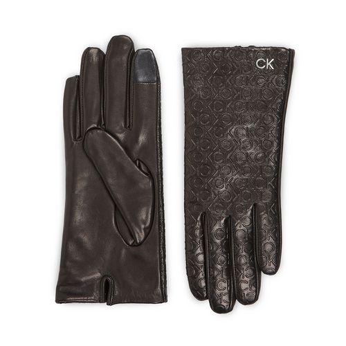 Gants Calvin Klein Re-Lock Emb/Deb Leather Gloves K60K611165 Ck Black BAX - Chaussures.fr - Modalova