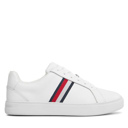 Sneakers Tommy Hilfiger Essential Court Sneaker Stripes FW0FW07779 Blanc - Chaussures.fr - Modalova