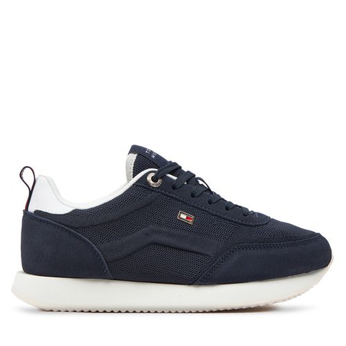 Sneakers Tommy Hilfiger Flag Knit Runner FW0FW07916 Space Blue DW6 - Chaussures.fr - Modalova