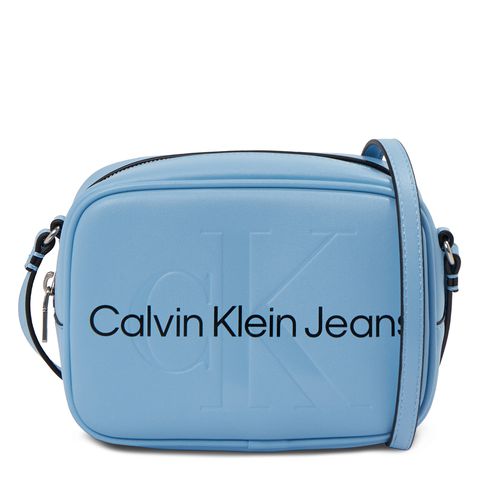 Sac à main Calvin Klein Jeans Sculpted Camera Bag18 Mono K60K610275 Blue Shadow CEZ - Chaussures.fr - Modalova