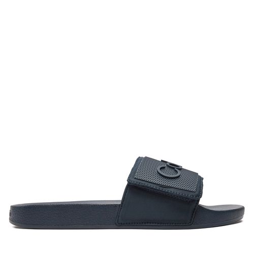 Mules / sandales de bain Calvin Klein Adj Pool Slide Tpu HM0HM01437 Bleu marine - Chaussures.fr - Modalova