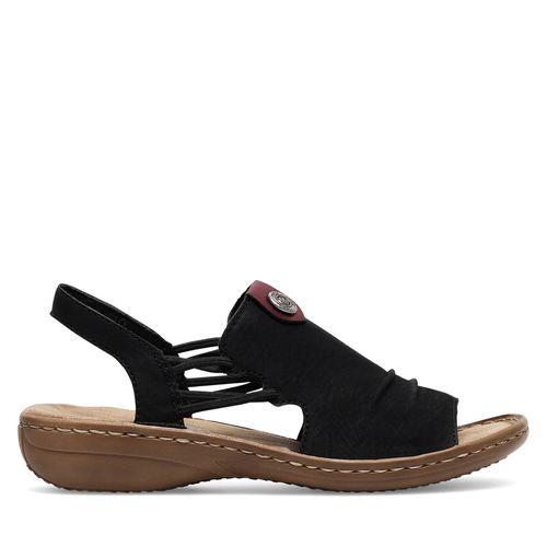 Sandales Rieker 60872-00 Noir - Chaussures.fr - Modalova
