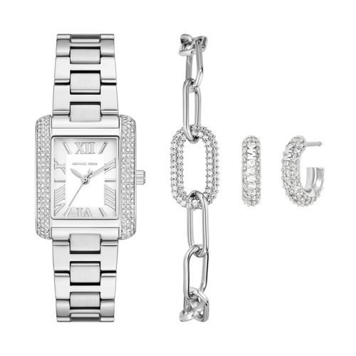 Set montre, bracelet et boucles d'oreilles Michael Kors Emery MK4839SET Argent - Chaussures.fr - Modalova