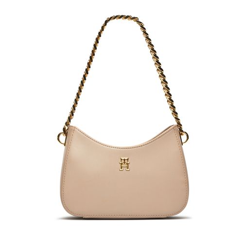 Sac à main Tommy Hilfiger Th Refined Chain Shoulder Bag AW0AW16079 Smooth Taupe PKB - Chaussures.fr - Modalova