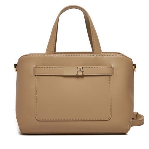 Sac à main Tommy Hilfiger Th Heritage Mini AW0AW17374 Beige - Chaussures.fr - Modalova