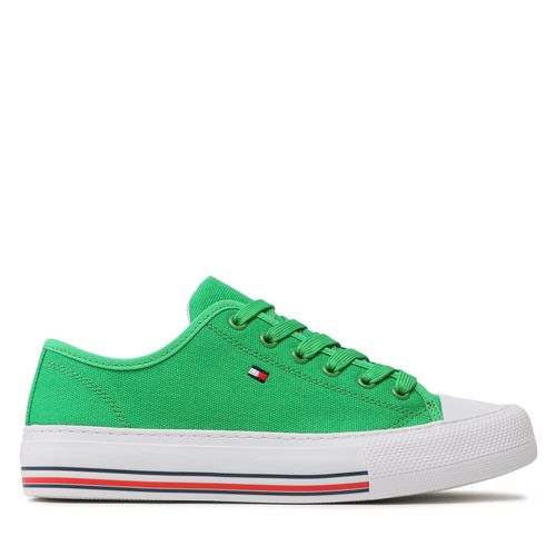 Sneakers Tommy Hilfiger Low Cut Lace-Up Sneaker T3A9-32677-0890 Green 405 - Chaussures.fr - Modalova