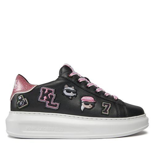 Sneakers KARL LAGERFELD KL62574 Black Lthr W/Pink - Chaussures.fr - Modalova