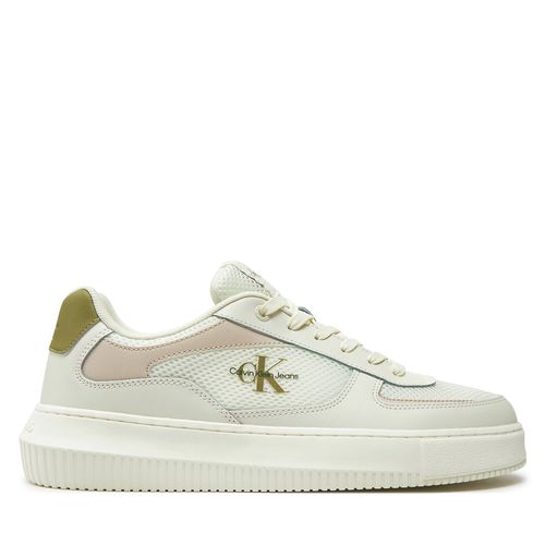Sneakers Calvin Klein Jeans Chunky Cupsole Mix In Met YM0YM00896 Bright White/Icicle/Dusty Olive 0K7 - Chaussures.fr - Modalova
