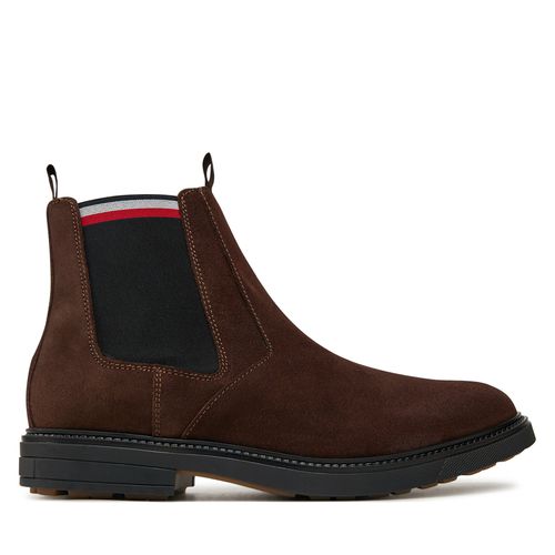 Bottines Chelsea Tommy Hilfiger Outdoor Suede Chelsea FM0FM05191 Marron - Chaussures.fr - Modalova