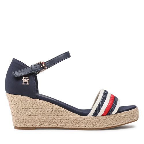 Espadrilles Tommy Hilfiger Mid Wedge Corporate FW0FW07078 Space Blue DW6 - Chaussures.fr - Modalova