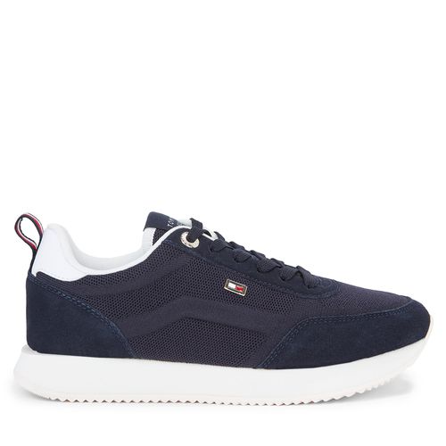Sneakers Tommy Hilfiger Flag Knit Runner FW0FW07916 Space Blue DW6 - Chaussures.fr - Modalova