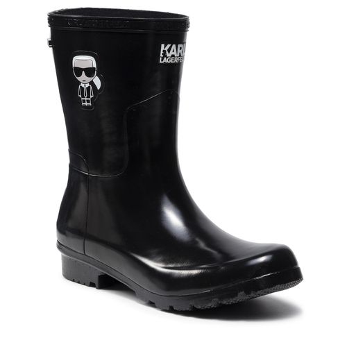 Bottes de pluie KARL LAGERFELD KL47073 Black Rubber - Chaussures.fr - Modalova