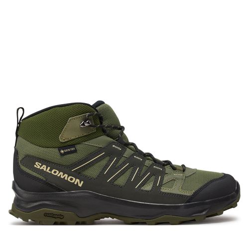 Chaussures de trekking Salomon Grivola Mid Gore-Tex L47606400 Deep Lichen Green / Black / Olive Night - Chaussures.fr - Modalova