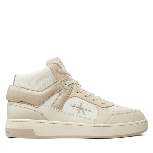 Sneakers Calvin Klein Jeans Basket Cup Mid Laceup Lth Ml Mtr YM0YM00995 Beige - Chaussures.fr - Modalova