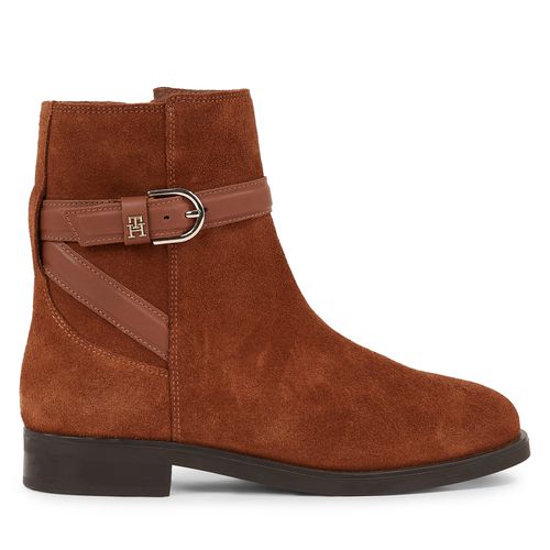 Bottines Tommy Hilfiger Elevated Essential Boot Suede FW0FW07482 Natural Cognac GTU - Chaussures.fr - Modalova