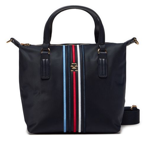 Sac à main Tommy Hilfiger Poppy Small Tote Corp AW0AW15986 Space Blue DW6 - Chaussures.fr - Modalova