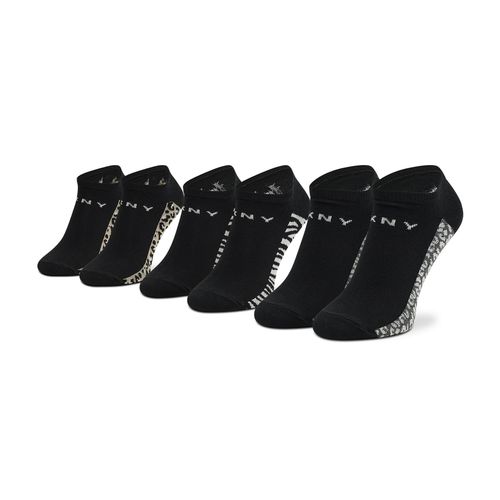 Lot de 3 paires de chaussettes basses DKNY Darby S4_0093T_DKY Black/White Animal - Chaussures.fr - Modalova
