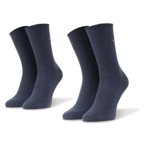 Lot de 2 paires de chaussettes hautes Tommy Hilfiger 371221356 Bleu marine - Chaussures.fr - Modalova