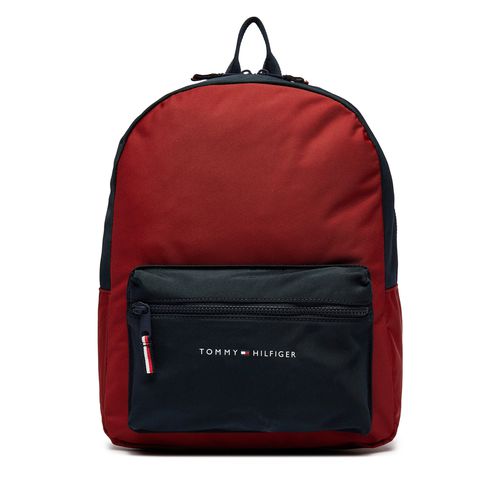 Sac à dos Tommy Hilfiger Essential Colorblock Backpack AU0AU01917 Rouge - Chaussures.fr - Modalova