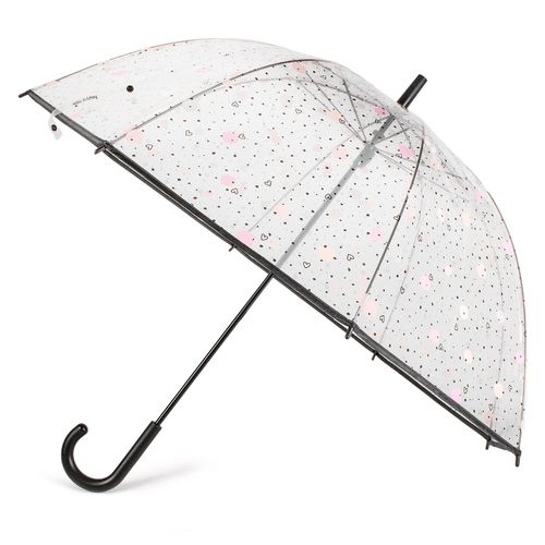 Parapluie Happy Rain Long Domeshape Dots & Hearts 40983 Blanc - Chaussures.fr - Modalova