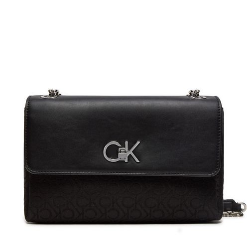 Sac à main Calvin Klein Re-Lock Conv Shoulder Bag_Jqc K60K612641 Noir - Chaussures.fr - Modalova