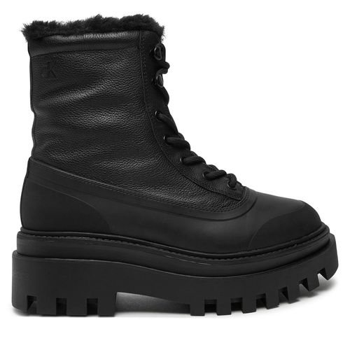 Bottes de randonnée Calvin Klein Jeans Flatform Lace Up Boot Padded YW0YW01557 Noir - Chaussures.fr - Modalova