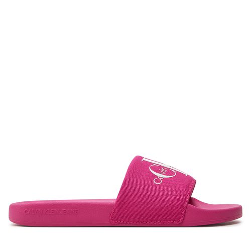 Mules / sandales de bain Calvin Klein Jeans Slide Monogram Co YW0YW00103 Rose - Chaussures.fr - Modalova