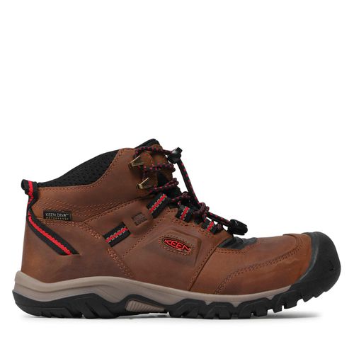 Chaussures de trekking Keen Ridge Flex Mid Wp 1025585 Bison/Red Carpet - Chaussures.fr - Modalova