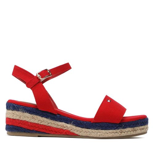 Espadrilles Tommy Hilfiger Rope Wedge T3A7-32778-0048 M Rouge - Chaussures.fr - Modalova