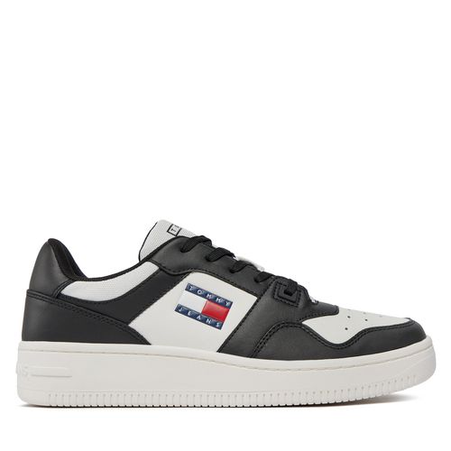 Sneakers Tommy Jeans Tjm Retro Basket Ess EM0EM01395 Black/Ecru YBL - Chaussures.fr - Modalova