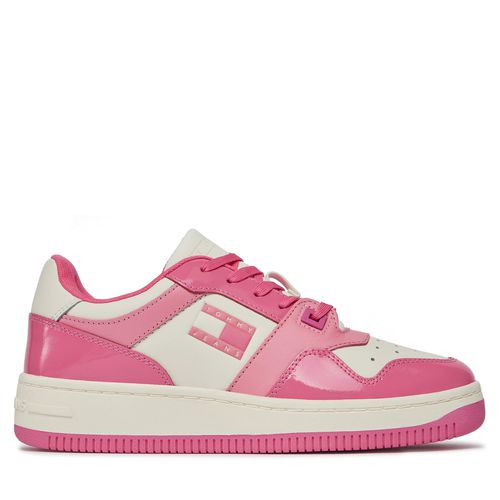 Sneakers Tommy Jeans Tjw Retro Basket Patent Ltr EN0EN02499 Pink Alert THW - Chaussures.fr - Modalova