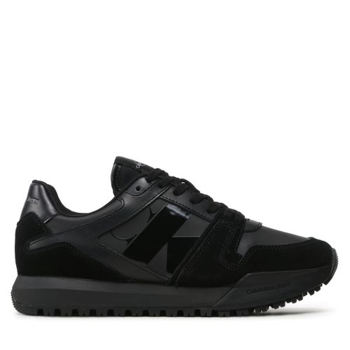 Sneakers Calvin Klein Jeans Toothy Run Laceup Low Lth Mix YM0YM00744 Noir - Chaussures.fr - Modalova